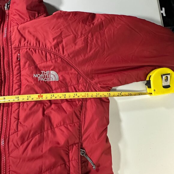 A270 The North Face Primaloft Insulated Jacket Coat womens size XS Red - Picture 7 of 12